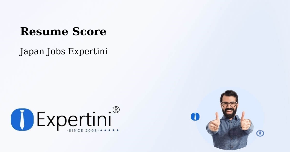 Resume Score & Job Description Match Tool – Sagae - Japan Jobs Expertini